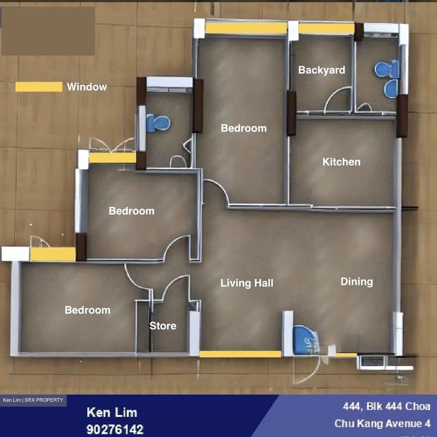 Blk 444 Choa Chu Kang Avenue 4 (Choa Chu Kang), HDB 4 Rooms #536875301